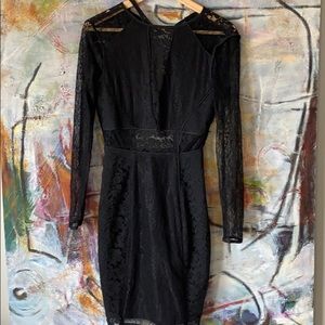 Sexy lace low back dress